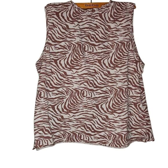 Kathryn Y2K Zebra Print Tie Front Sleeveless Top - Picture 2 of 5